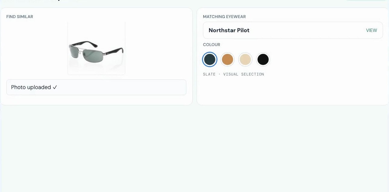 Find similar results showing a photo upload and a visual colour selection for Northstar Pilot